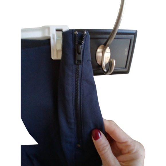 NWT Everlane Women's Navy Blue High Rise Stretch Cropped Pants Size 16 - Picture 3 of 8